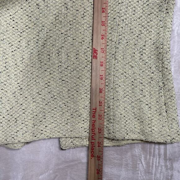 St John Collection Marie Gray Zip Cardigan Sweater Jacket Green Beige Size 10 - Picture 8 of 8